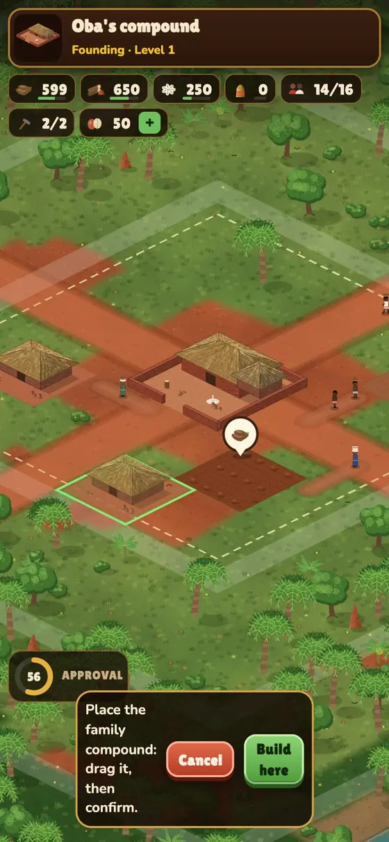 Placing a building